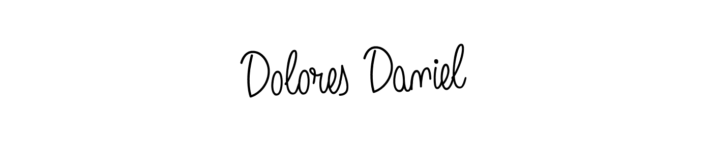 Create a beautiful signature design for name Dolores Daniel. With this signature (Angelique-Rose-font-FFP) fonts, you can make a handwritten signature for free. Dolores Daniel signature style 5 images and pictures png