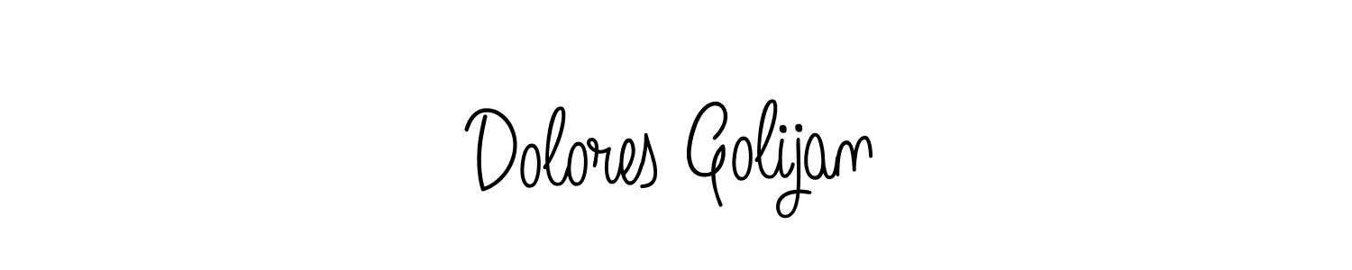 Also You can easily find your signature by using the search form. We will create Dolores Golijan name handwritten signature images for you free of cost using Angelique-Rose-font-FFP sign style. Dolores Golijan signature style 5 images and pictures png