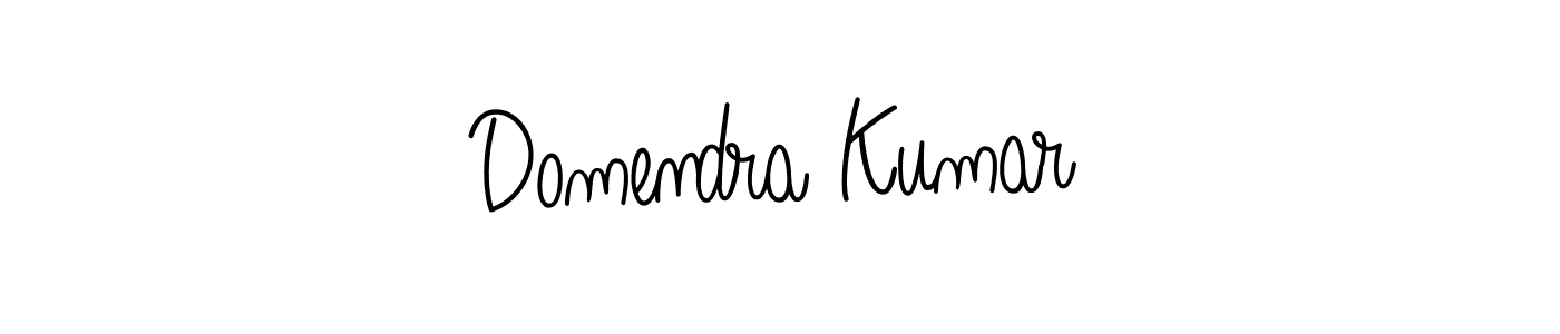 Create a beautiful signature design for name Domendra Kumar. With this signature (Angelique-Rose-font-FFP) fonts, you can make a handwritten signature for free. Domendra Kumar signature style 5 images and pictures png