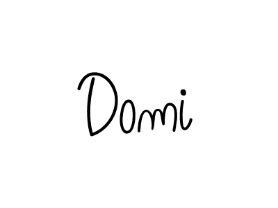 Create a beautiful signature design for name Domi. With this signature (Angelique-Rose-font-FFP) fonts, you can make a handwritten signature for free. Domi signature style 5 images and pictures png