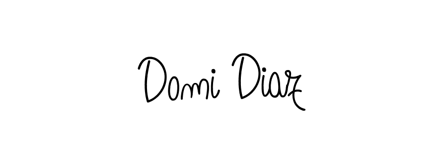Domi Diaz stylish signature style. Best Handwritten Sign (Angelique-Rose-font-FFP) for my name. Handwritten Signature Collection Ideas for my name Domi Diaz. Domi Diaz signature style 5 images and pictures png