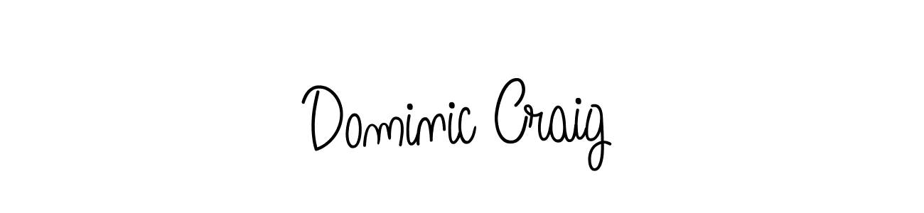 How to make Dominic Craig name signature. Use Angelique-Rose-font-FFP style for creating short signs online. This is the latest handwritten sign. Dominic Craig signature style 5 images and pictures png