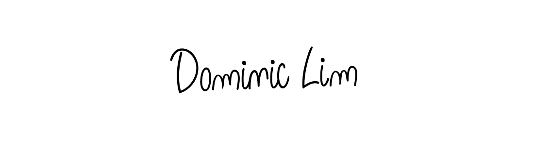 You should practise on your own different ways (Angelique-Rose-font-FFP) to write your name (Dominic Lim) in signature. don't let someone else do it for you. Dominic Lim signature style 5 images and pictures png