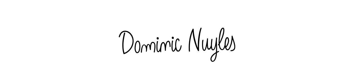 Make a beautiful signature design for name Dominic Nuyles. With this signature (Angelique-Rose-font-FFP) style, you can create a handwritten signature for free. Dominic Nuyles signature style 5 images and pictures png