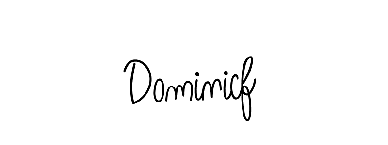 How to make Dominicf name signature. Use Angelique-Rose-font-FFP style for creating short signs online. This is the latest handwritten sign. Dominicf signature style 5 images and pictures png