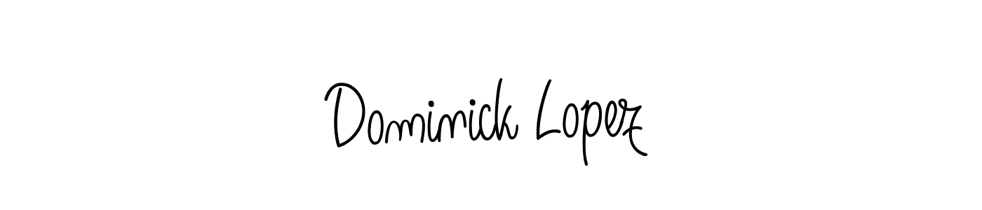 How to make Dominick Lopez name signature. Use Angelique-Rose-font-FFP style for creating short signs online. This is the latest handwritten sign. Dominick Lopez signature style 5 images and pictures png