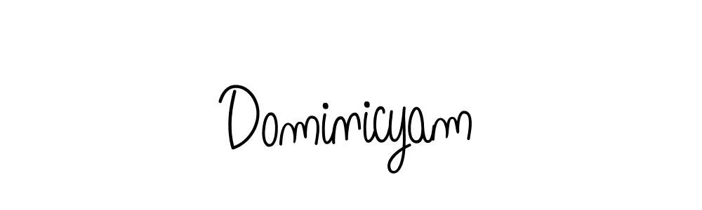 You should practise on your own different ways (Angelique-Rose-font-FFP) to write your name (Dominicyam) in signature. don't let someone else do it for you. Dominicyam signature style 5 images and pictures png