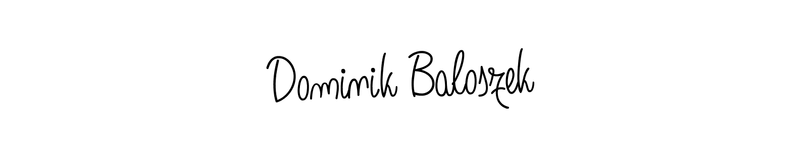 The best way (Angelique-Rose-font-FFP) to make a short signature is to pick only two or three words in your name. The name Dominik Baloszek include a total of six letters. For converting this name. Dominik Baloszek signature style 5 images and pictures png