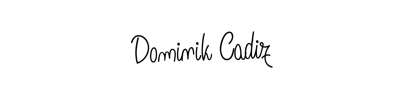 Create a beautiful signature design for name Dominik Cadiz. With this signature (Angelique-Rose-font-FFP) fonts, you can make a handwritten signature for free. Dominik Cadiz signature style 5 images and pictures png