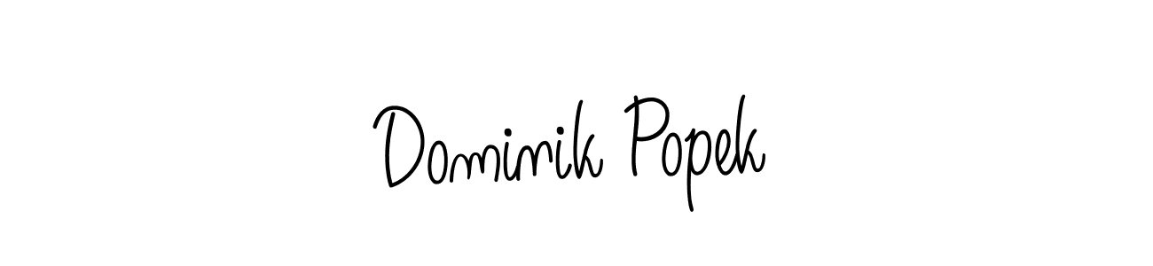 Dominik Popek stylish signature style. Best Handwritten Sign (Angelique-Rose-font-FFP) for my name. Handwritten Signature Collection Ideas for my name Dominik Popek. Dominik Popek signature style 5 images and pictures png