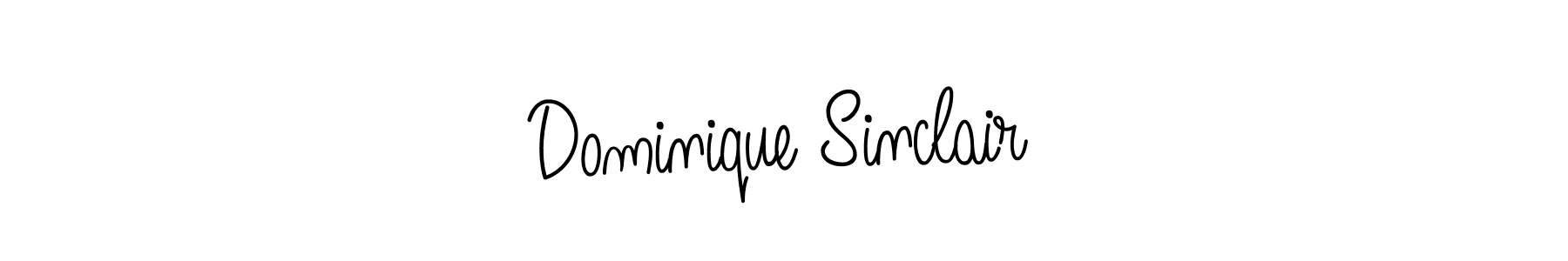 You should practise on your own different ways (Angelique-Rose-font-FFP) to write your name (Dominique Sinclair) in signature. don't let someone else do it for you. Dominique Sinclair signature style 5 images and pictures png