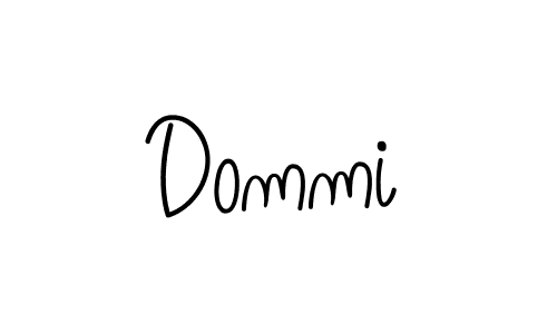 Make a beautiful signature design for name Dommi. With this signature (Angelique-Rose-font-FFP) style, you can create a handwritten signature for free. Dommi signature style 5 images and pictures png