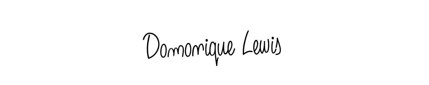 Make a beautiful signature design for name Domonique Lewis. With this signature (Angelique-Rose-font-FFP) style, you can create a handwritten signature for free. Domonique Lewis signature style 5 images and pictures png