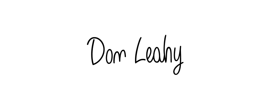 Don Leahy stylish signature style. Best Handwritten Sign (Angelique-Rose-font-FFP) for my name. Handwritten Signature Collection Ideas for my name Don Leahy. Don Leahy signature style 5 images and pictures png