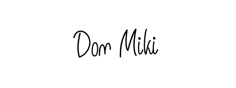 The best way (Angelique-Rose-font-FFP) to make a short signature is to pick only two or three words in your name. The name Don Miki include a total of six letters. For converting this name. Don Miki signature style 5 images and pictures png