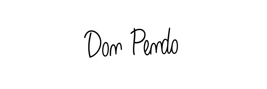 Use a signature maker to create a handwritten signature online. With this signature software, you can design (Angelique-Rose-font-FFP) your own signature for name Don Pendo. Don Pendo signature style 5 images and pictures png