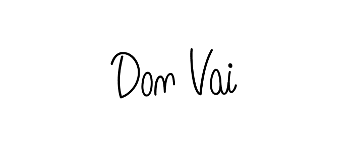 Make a beautiful signature design for name Don Vai. With this signature (Angelique-Rose-font-FFP) style, you can create a handwritten signature for free. Don Vai signature style 5 images and pictures png