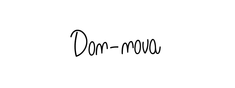 The best way (Angelique-Rose-font-FFP) to make a short signature is to pick only two or three words in your name. The name Don-nova include a total of six letters. For converting this name. Don-nova signature style 5 images and pictures png