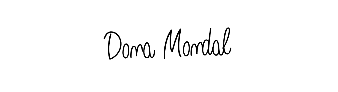 Make a beautiful signature design for name Dona Mondal. With this signature (Angelique-Rose-font-FFP) style, you can create a handwritten signature for free. Dona Mondal signature style 5 images and pictures png