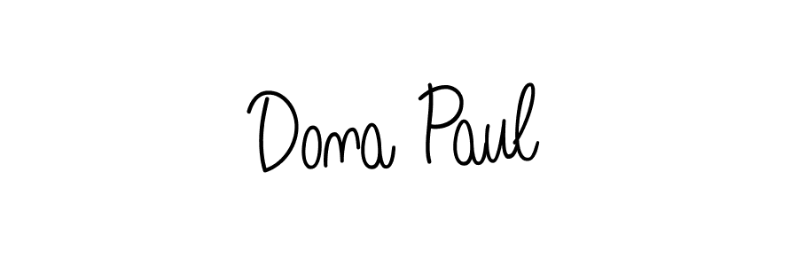 You should practise on your own different ways (Angelique-Rose-font-FFP) to write your name (Dona Paul) in signature. don't let someone else do it for you. Dona Paul signature style 5 images and pictures png