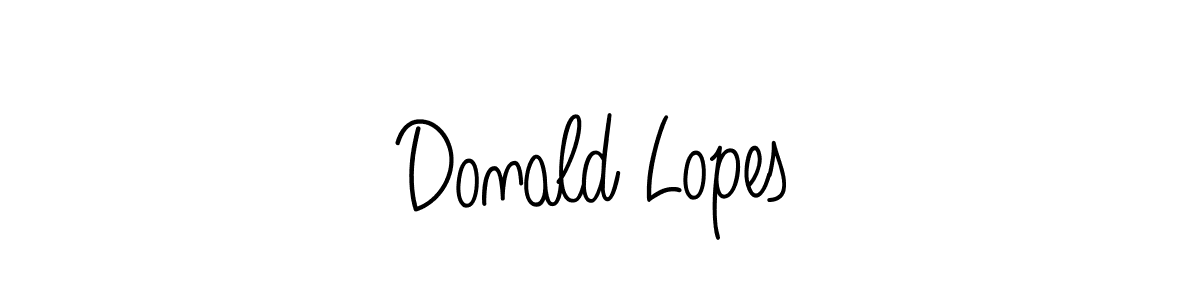 You should practise on your own different ways (Angelique-Rose-font-FFP) to write your name (Donald Lopes) in signature. don't let someone else do it for you. Donald Lopes signature style 5 images and pictures png