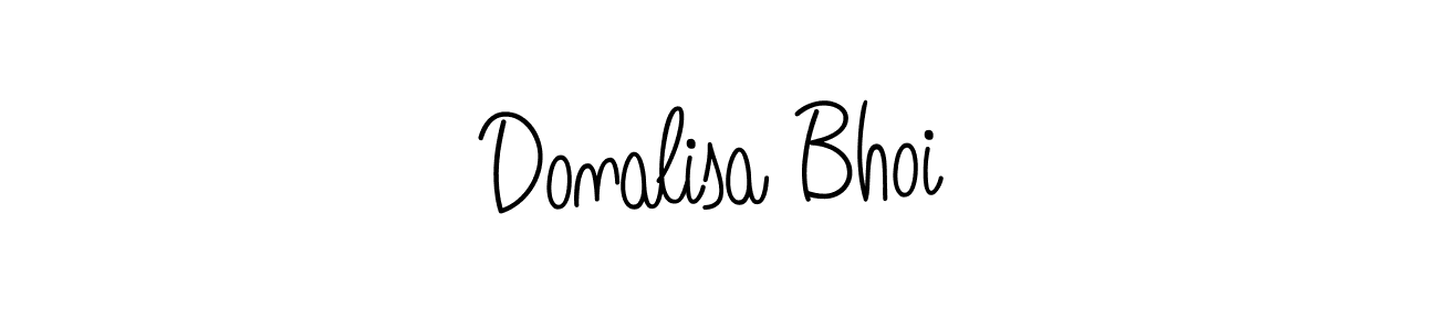 How to make Donalisa Bhoi name signature. Use Angelique-Rose-font-FFP style for creating short signs online. This is the latest handwritten sign. Donalisa Bhoi signature style 5 images and pictures png