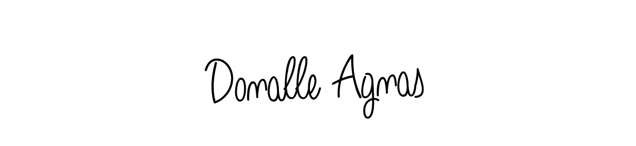 Donalle Agnas stylish signature style. Best Handwritten Sign (Angelique-Rose-font-FFP) for my name. Handwritten Signature Collection Ideas for my name Donalle Agnas. Donalle Agnas signature style 5 images and pictures png