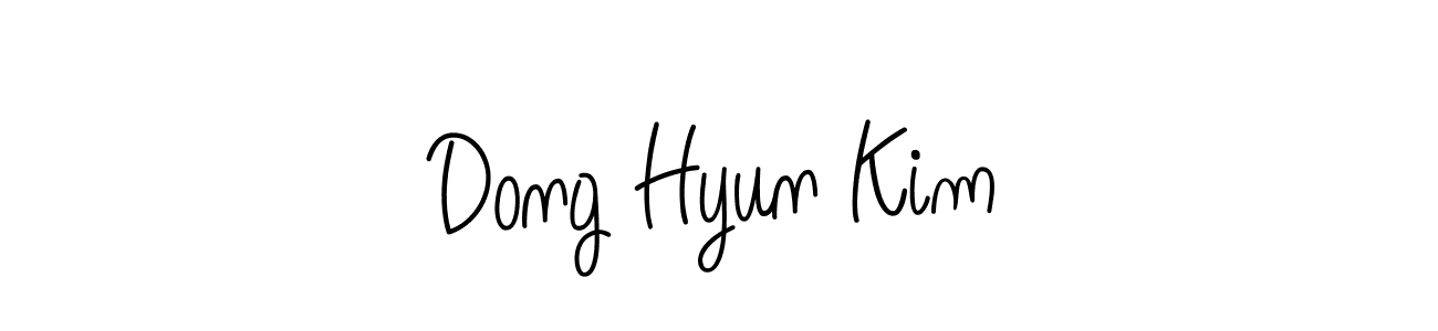 How to make Dong Hyun Kim name signature. Use Angelique-Rose-font-FFP style for creating short signs online. This is the latest handwritten sign. Dong Hyun Kim signature style 5 images and pictures png