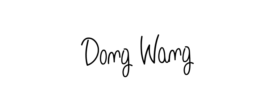 How to make Dong Wang name signature. Use Angelique-Rose-font-FFP style for creating short signs online. This is the latest handwritten sign. Dong Wang signature style 5 images and pictures png