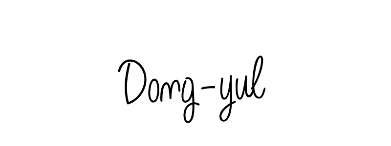 Create a beautiful signature design for name Dong-yul. With this signature (Angelique-Rose-font-FFP) fonts, you can make a handwritten signature for free. Dong-yul signature style 5 images and pictures png