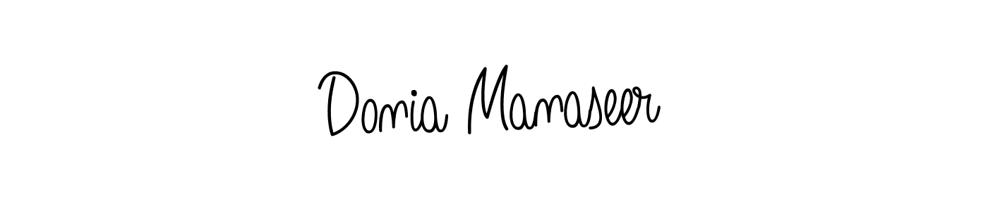 The best way (Angelique-Rose-font-FFP) to make a short signature is to pick only two or three words in your name. The name Donia Manaseer include a total of six letters. For converting this name. Donia Manaseer signature style 5 images and pictures png