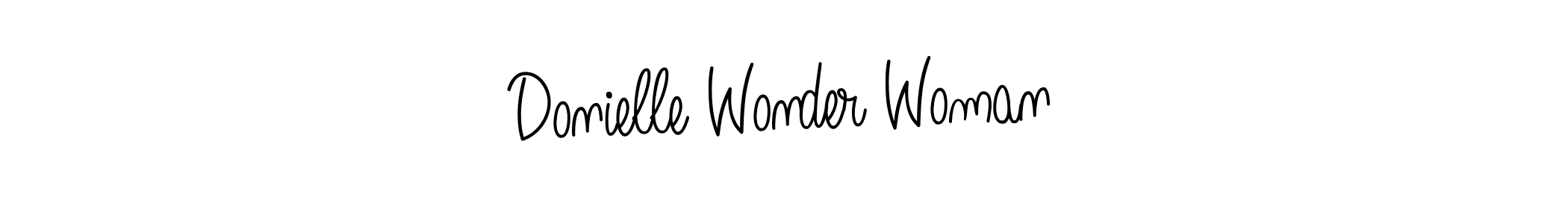 Also we have Donielle Wonder Woman name is the best signature style. Create professional handwritten signature collection using Angelique-Rose-font-FFP autograph style. Donielle Wonder Woman signature style 5 images and pictures png