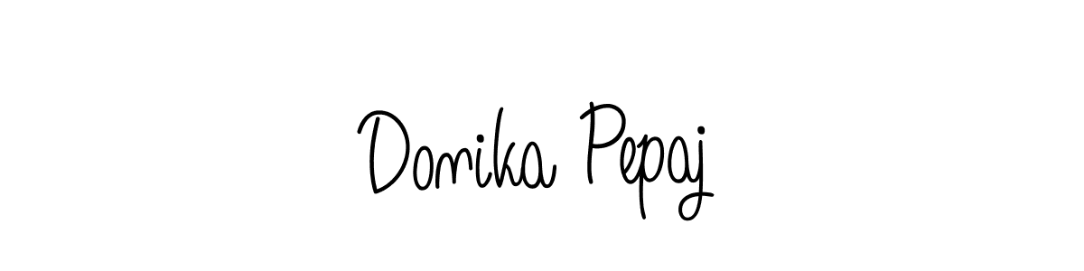 Donika Pepaj stylish signature style. Best Handwritten Sign (Angelique-Rose-font-FFP) for my name. Handwritten Signature Collection Ideas for my name Donika Pepaj. Donika Pepaj signature style 5 images and pictures png