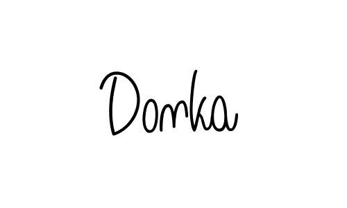 Donka stylish signature style. Best Handwritten Sign (Angelique-Rose-font-FFP) for my name. Handwritten Signature Collection Ideas for my name Donka. Donka signature style 5 images and pictures png