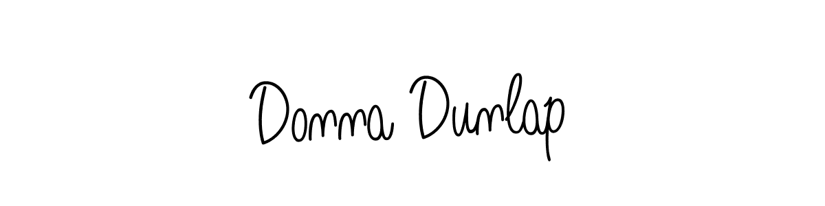 Donna Dunlap stylish signature style. Best Handwritten Sign (Angelique-Rose-font-FFP) for my name. Handwritten Signature Collection Ideas for my name Donna Dunlap. Donna Dunlap signature style 5 images and pictures png