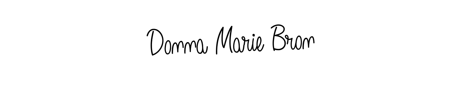 Donna Marie Bron stylish signature style. Best Handwritten Sign (Angelique-Rose-font-FFP) for my name. Handwritten Signature Collection Ideas for my name Donna Marie Bron. Donna Marie Bron signature style 5 images and pictures png