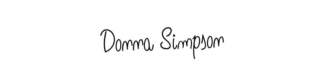 How to make Donna Simpson name signature. Use Angelique-Rose-font-FFP style for creating short signs online. This is the latest handwritten sign. Donna Simpson signature style 5 images and pictures png