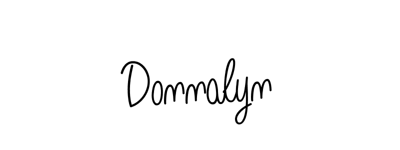 Donnalyn stylish signature style. Best Handwritten Sign (Angelique-Rose-font-FFP) for my name. Handwritten Signature Collection Ideas for my name Donnalyn. Donnalyn signature style 5 images and pictures png