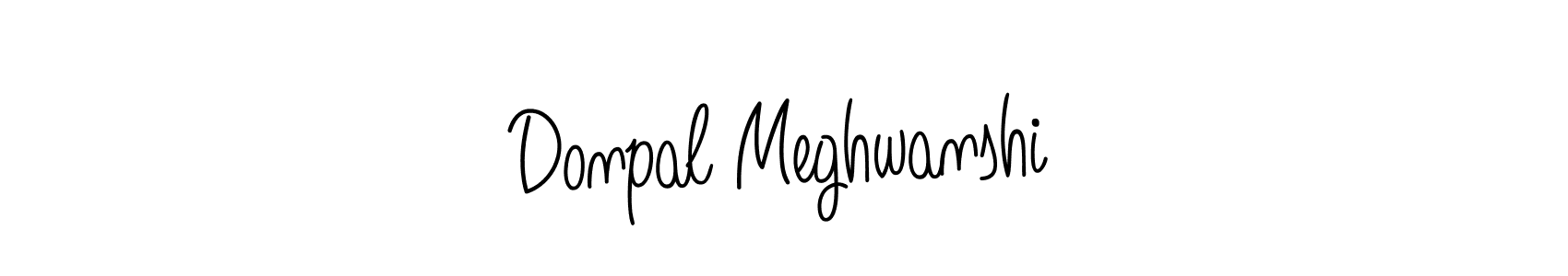 The best way (Angelique-Rose-font-FFP) to make a short signature is to pick only two or three words in your name. The name Donpal Meghwanshi include a total of six letters. For converting this name. Donpal Meghwanshi signature style 5 images and pictures png