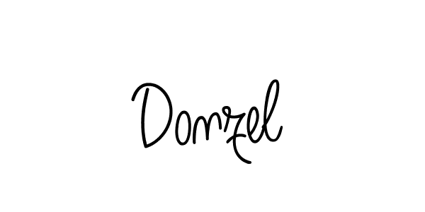 Create a beautiful signature design for name Donzel. With this signature (Angelique-Rose-font-FFP) fonts, you can make a handwritten signature for free. Donzel signature style 5 images and pictures png