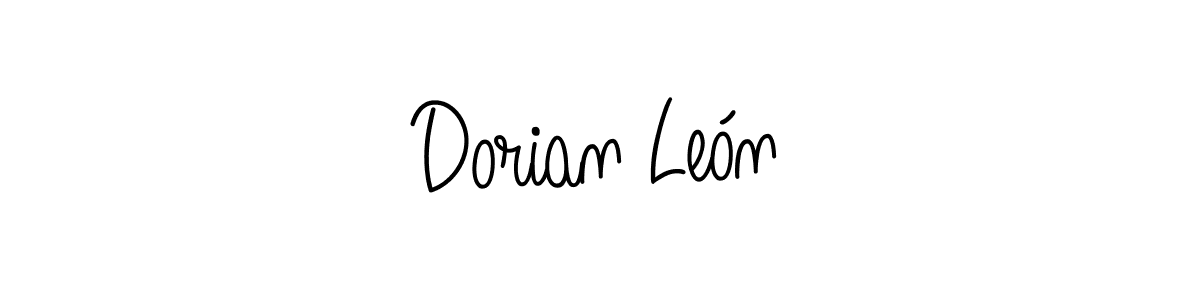 Make a beautiful signature design for name Dorian León. With this signature (Angelique-Rose-font-FFP) style, you can create a handwritten signature for free. Dorian León signature style 5 images and pictures png