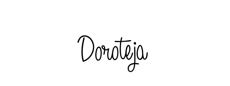 Doroteja stylish signature style. Best Handwritten Sign (Angelique-Rose-font-FFP) for my name. Handwritten Signature Collection Ideas for my name Doroteja. Doroteja signature style 5 images and pictures png