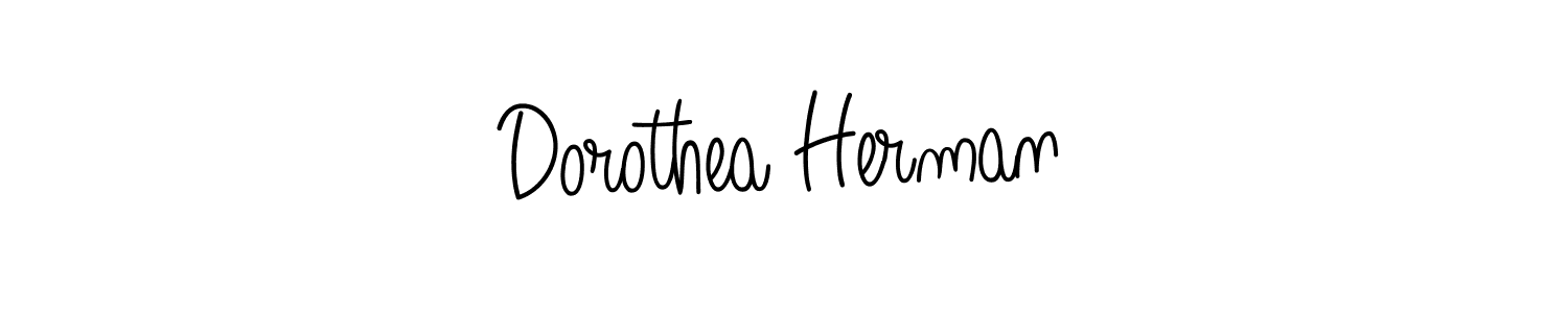 How to make Dorothea Herman name signature. Use Angelique-Rose-font-FFP style for creating short signs online. This is the latest handwritten sign. Dorothea Herman signature style 5 images and pictures png