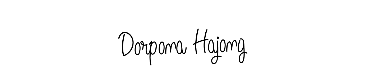 You should practise on your own different ways (Angelique-Rose-font-FFP) to write your name (Dorpona Hajong) in signature. don't let someone else do it for you. Dorpona Hajong signature style 5 images and pictures png