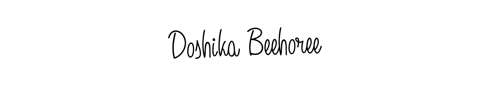 Create a beautiful signature design for name Doshika Beehoree. With this signature (Angelique-Rose-font-FFP) fonts, you can make a handwritten signature for free. Doshika Beehoree signature style 5 images and pictures png