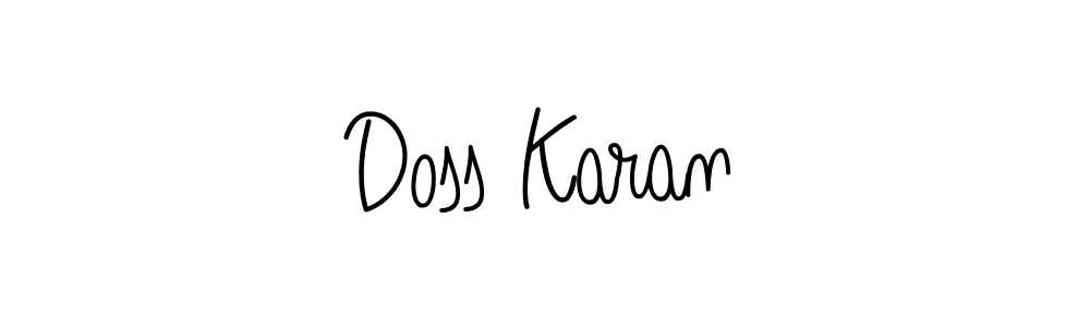 You should practise on your own different ways (Angelique-Rose-font-FFP) to write your name (Doss Karan) in signature. don't let someone else do it for you. Doss Karan signature style 5 images and pictures png