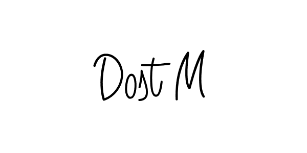 Create a beautiful signature design for name Dost M. With this signature (Angelique-Rose-font-FFP) fonts, you can make a handwritten signature for free. Dost M signature style 5 images and pictures png