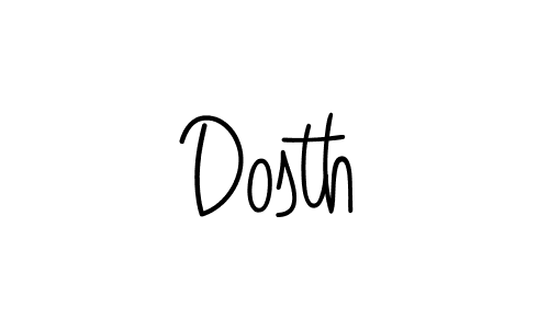 The best way (Angelique-Rose-font-FFP) to make a short signature is to pick only two or three words in your name. The name Dosth include a total of six letters. For converting this name. Dosth signature style 5 images and pictures png