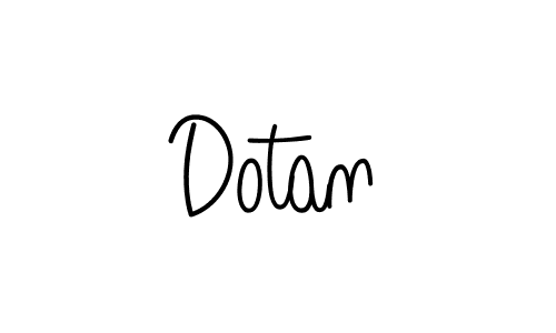 Make a beautiful signature design for name Dotan. With this signature (Angelique-Rose-font-FFP) style, you can create a handwritten signature for free. Dotan signature style 5 images and pictures png