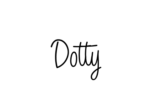 Create a beautiful signature design for name Dotty. With this signature (Angelique-Rose-font-FFP) fonts, you can make a handwritten signature for free. Dotty signature style 5 images and pictures png